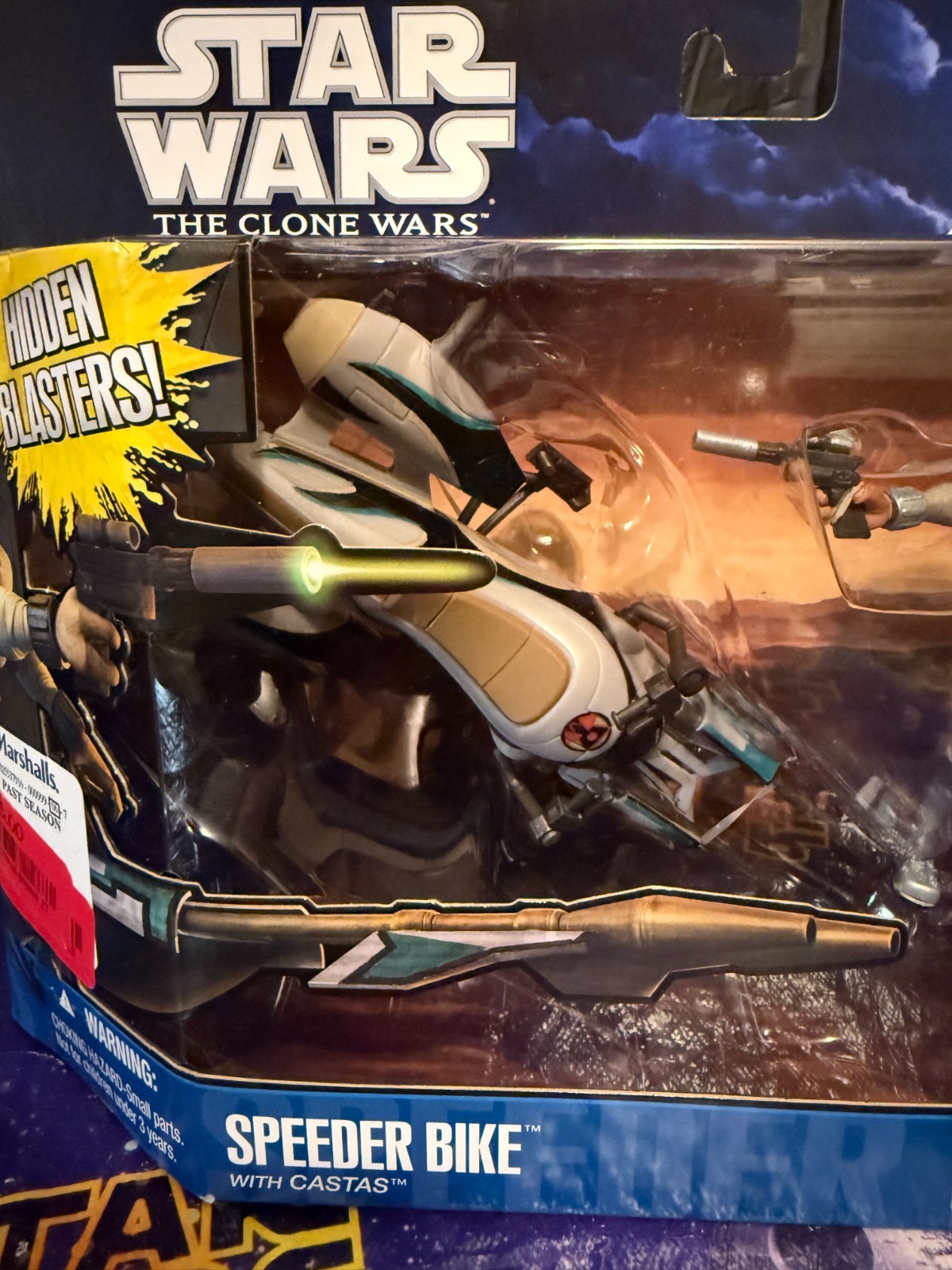 STAR WARS -Hasbro Clone Wars Speeder Bike With Castas 2010 SEALED, BRAND NEW!!!