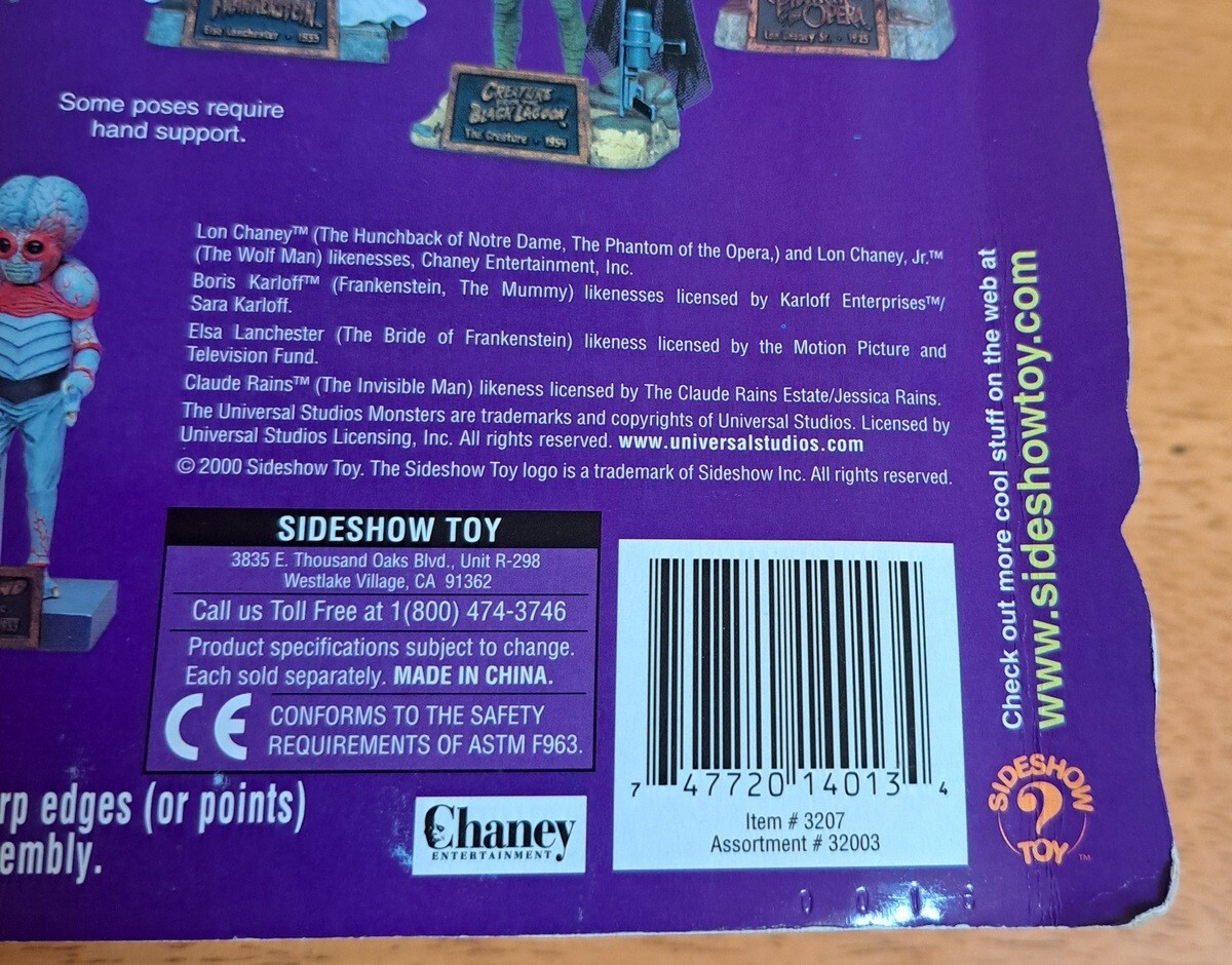 New Universal Studios Monsters Hunchback Notre Dame Figure Lon Chaney Sideshow