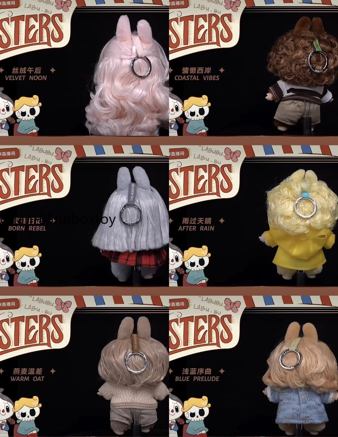 Authentic The Monsters Hair Salon Series Vinyl Pendant Blind Box Figure Toy