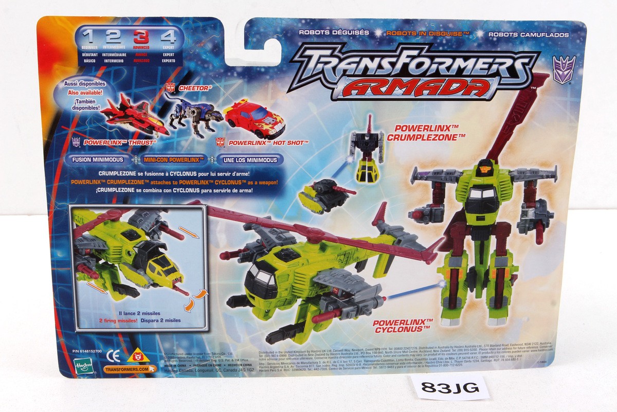 Transformers Armada Super-Cons Cyclonus Crumplezone Powerlinx Sealed MISB MOSC