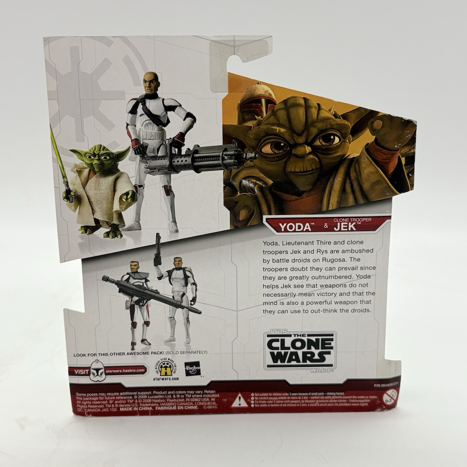 Star Wars Clone Wars Yoda & Clone Trooper Jek Action Figure 2-pk Walmart 2009