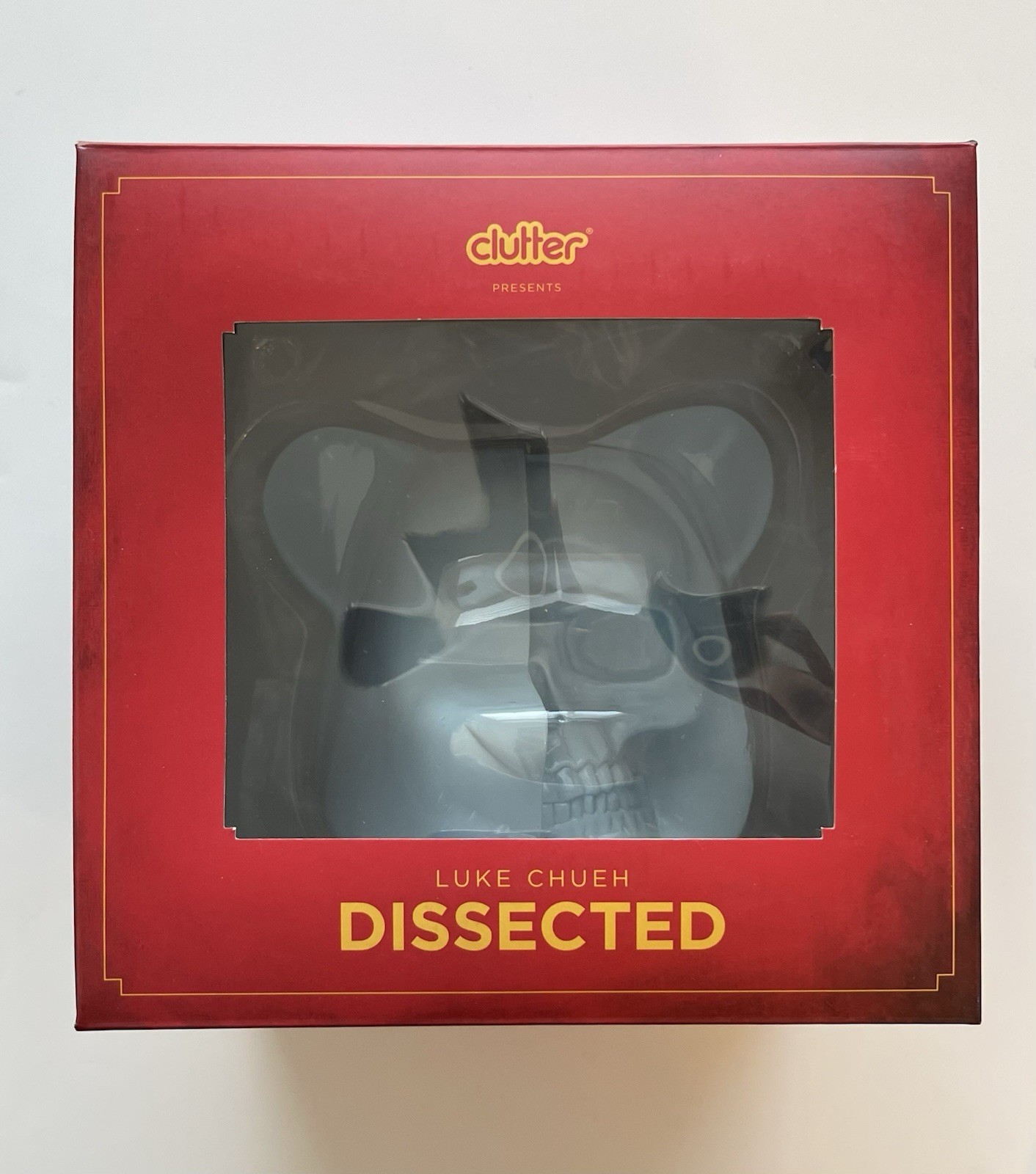 Luke Chueh Clutter Kickstarter Exclusive Proto Blue Dissected Bear Head 6&Prime; Skull
