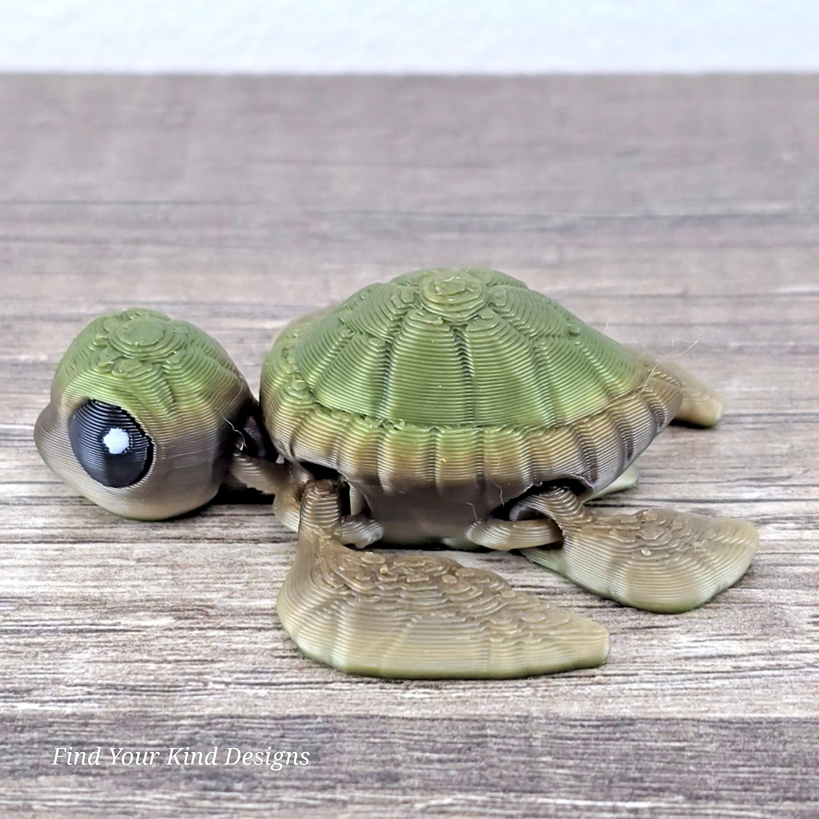 Sea Turtle Hatchling 3D Articulated Flexi Fidget Toy- Stocking Stuffer Gift