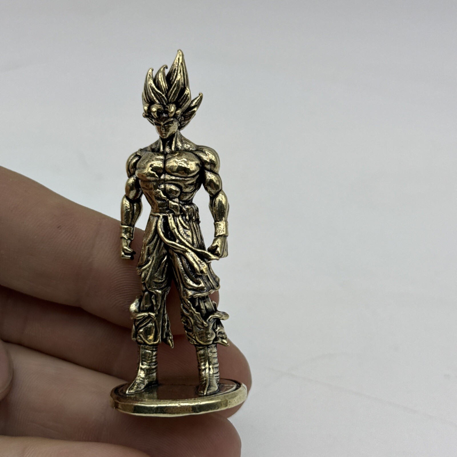 Brass Figure Dragon Ball Z Gold Super Saiyan Goku Miniature
