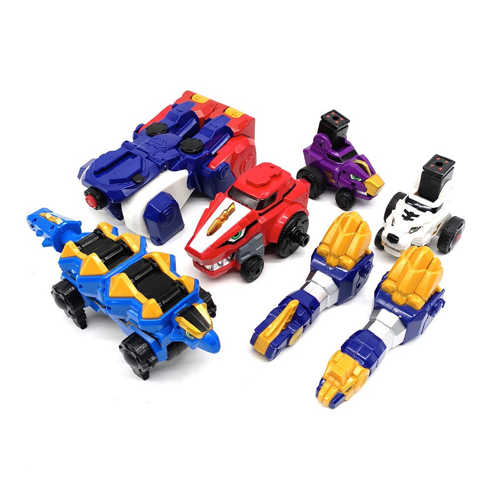 5-in-1 Dino Core Ultra-Tech Transforming Tyranosaurus Rex Robot Combiner Toy