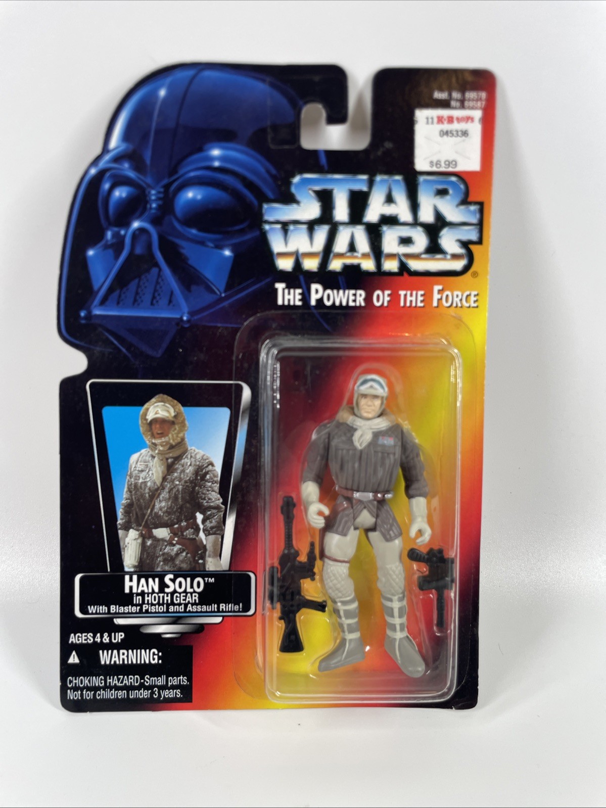 Star Wars The Power of the Force Han Solo in Hoth Gear w/ Blaster Pistol & Rifle
