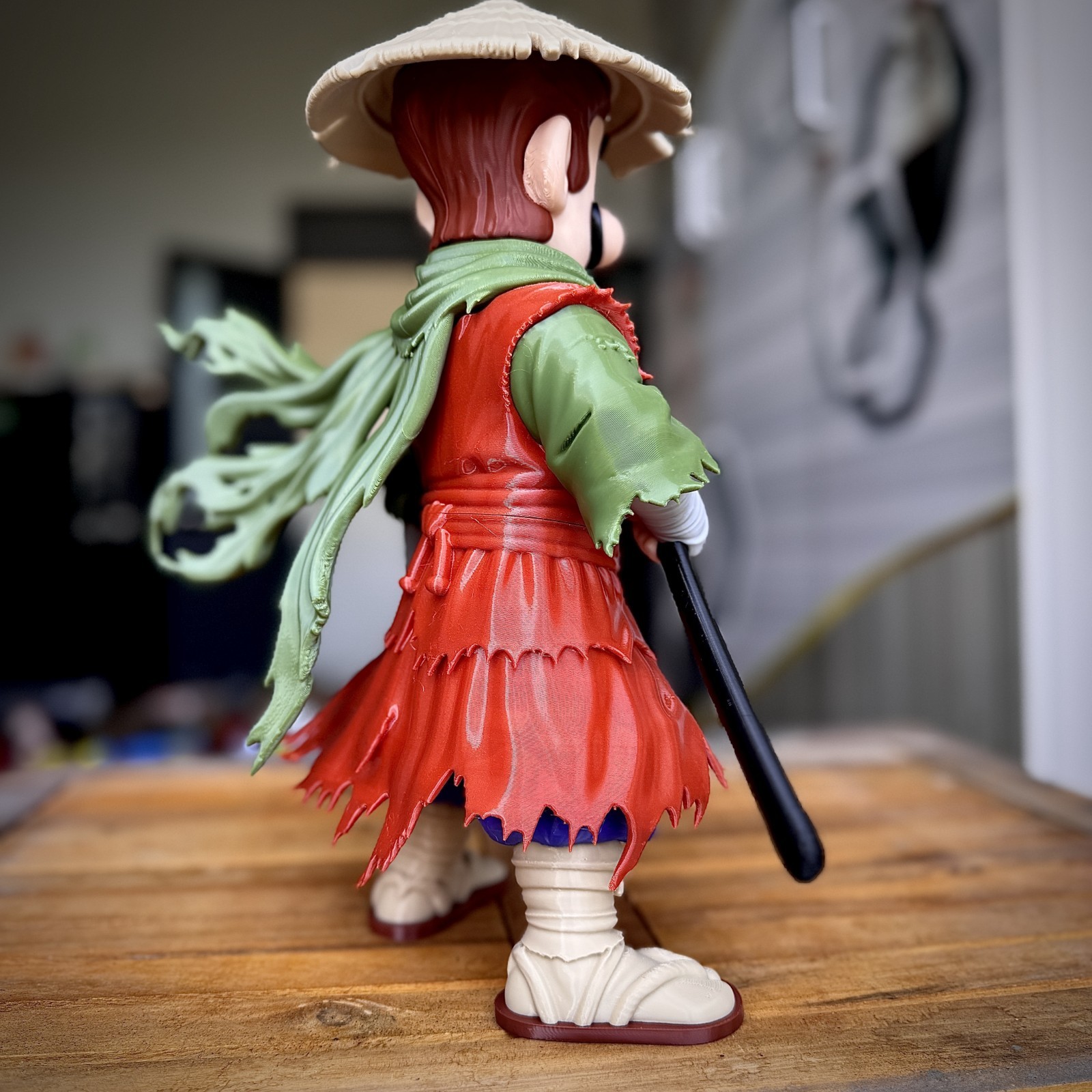 Ronin Luigi Samurai Fan Art Statue