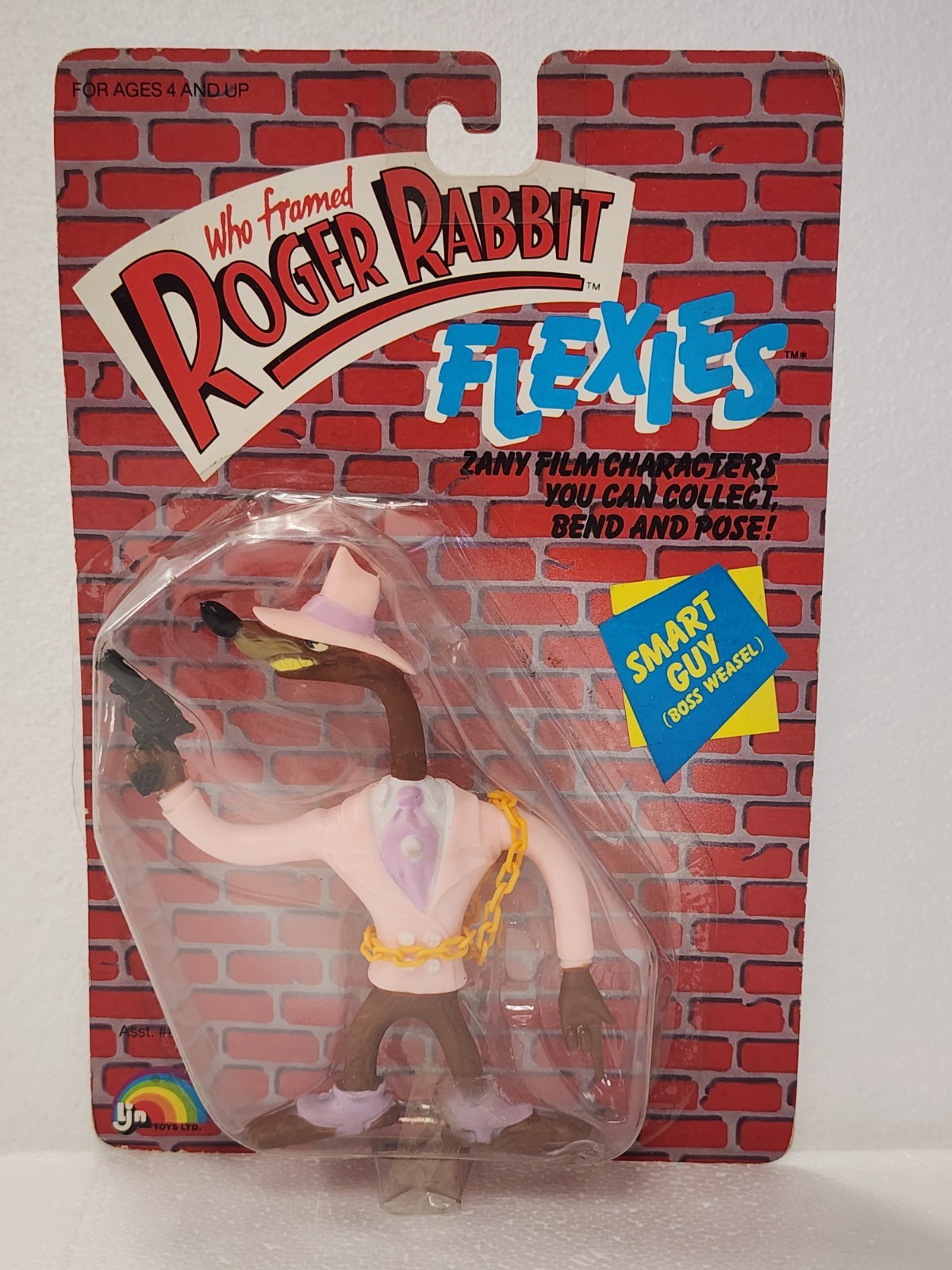 VTG 1988 LJN Flexies Who Framed Roger Rabbit Smart Guy Boss Weasel MOC NOS B13