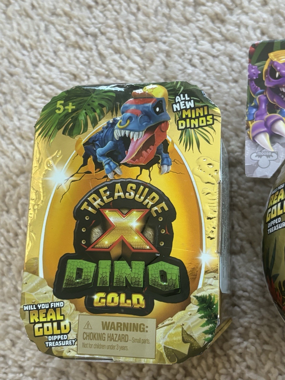 Treasure X Dino: Gold Series Egg Lot of 2 Mini Egg Mini Dino NEW