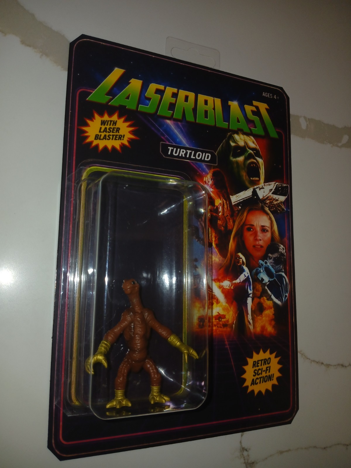 Laserblast Turtloid Figure Custom Backing Card Horror Fill Moon