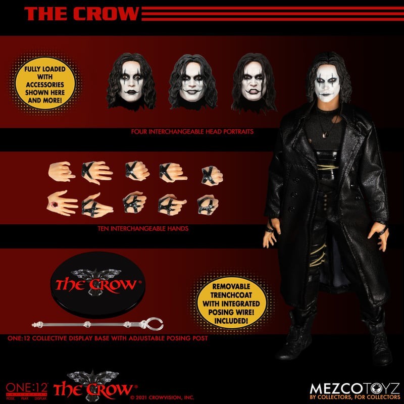 Mezco One:12 Collective THE CROW Eric Draven Brandon Lee mib new sealed