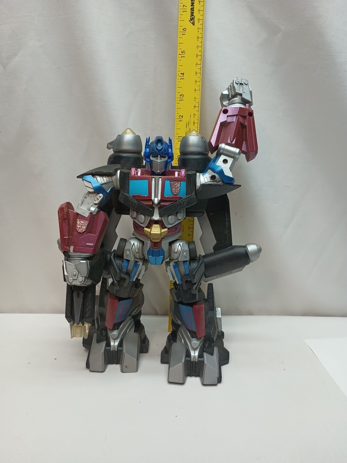 2008 Transformers Mega Power Bots OPTIMUS PRIME Hasbro 12&Prime; Needs Batteries