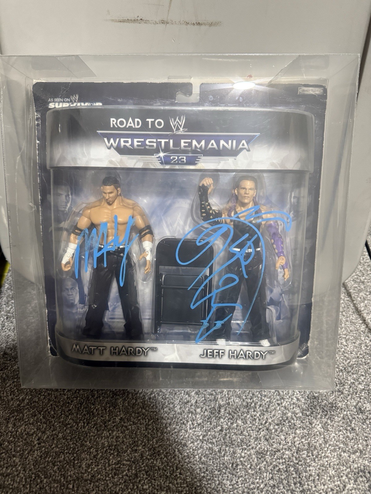 WWE Hardy Boyz Matt Jeff Hardy Road To WrestleMania 23 Authographed W/ Cert