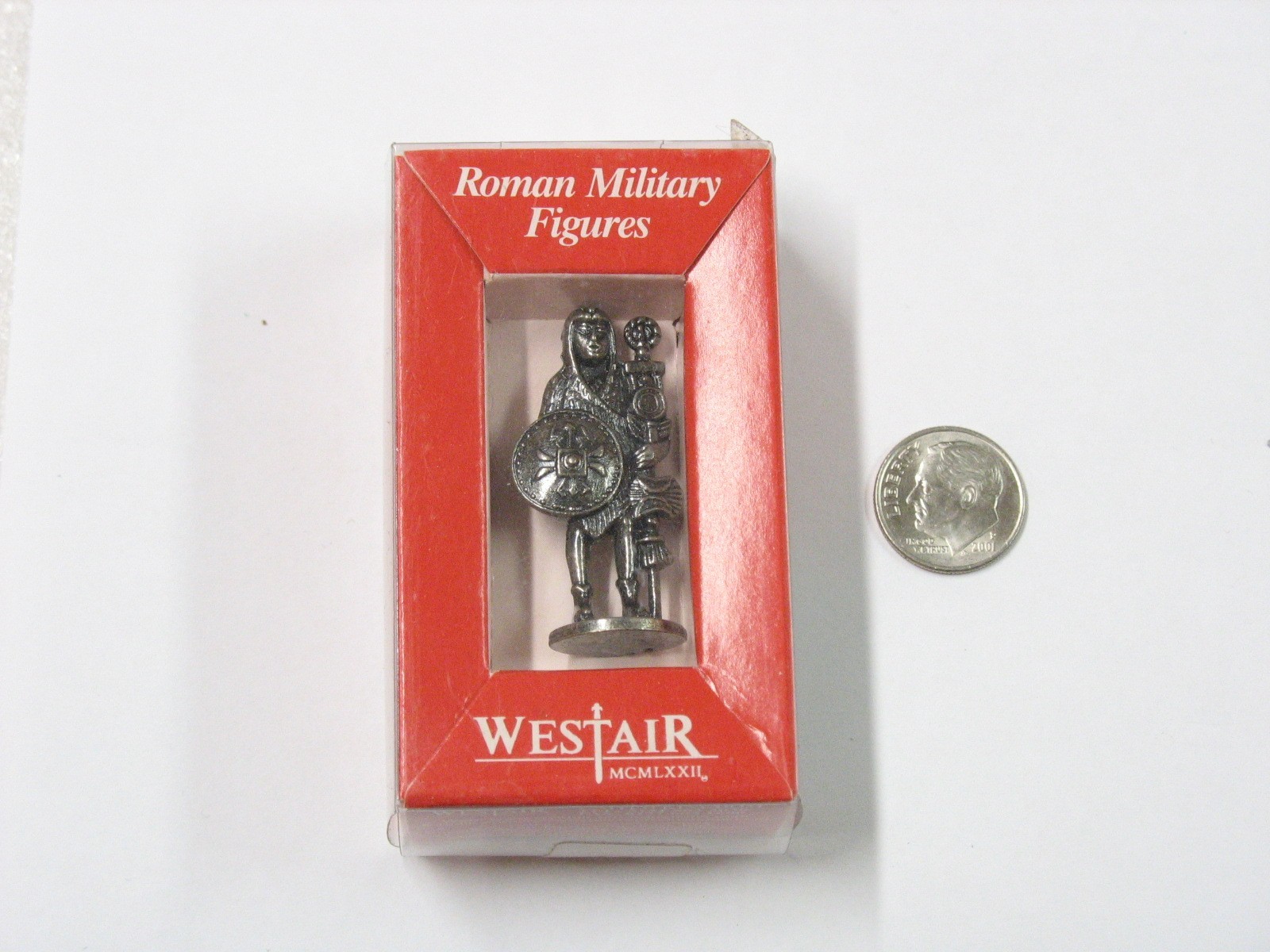 VTG Westair Roman Military Figure Metal Ensign Miniature Pewter 1.5 inches
