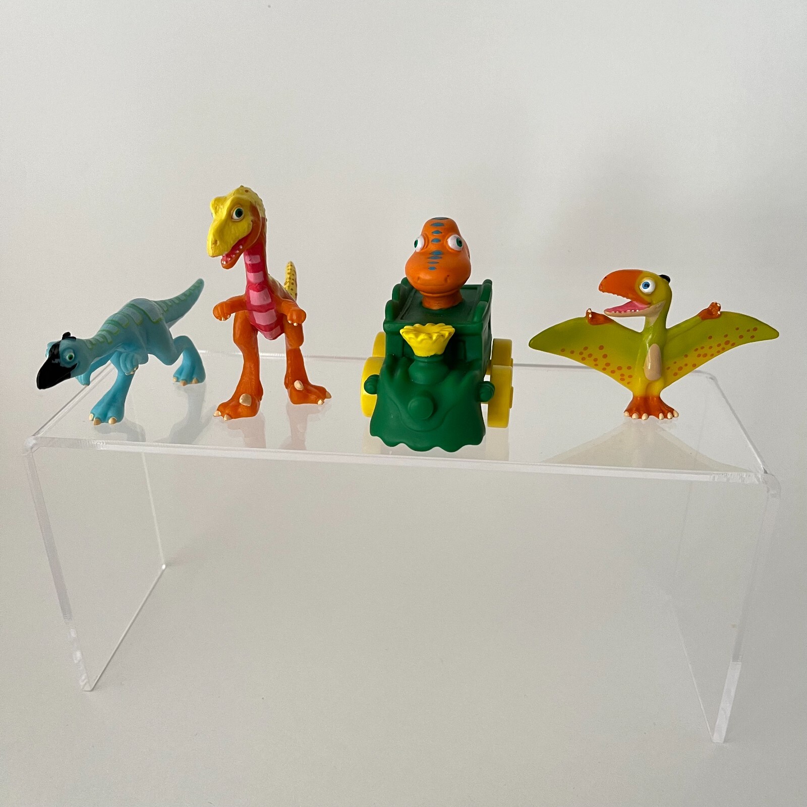 Dinosaur Train Buddy, Derek, Ollie, Petey 4 Toy Lot PBS Learning Curve Jazwares
