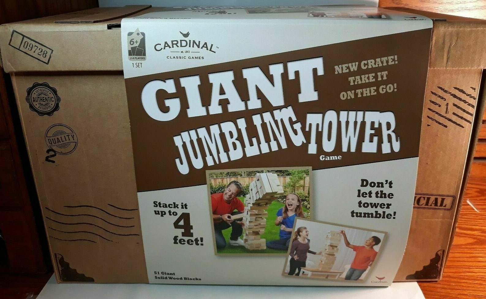 Cardinal Giant Sized Jumbling Tower Block Game – Stack up to 4 feet! Free Ship