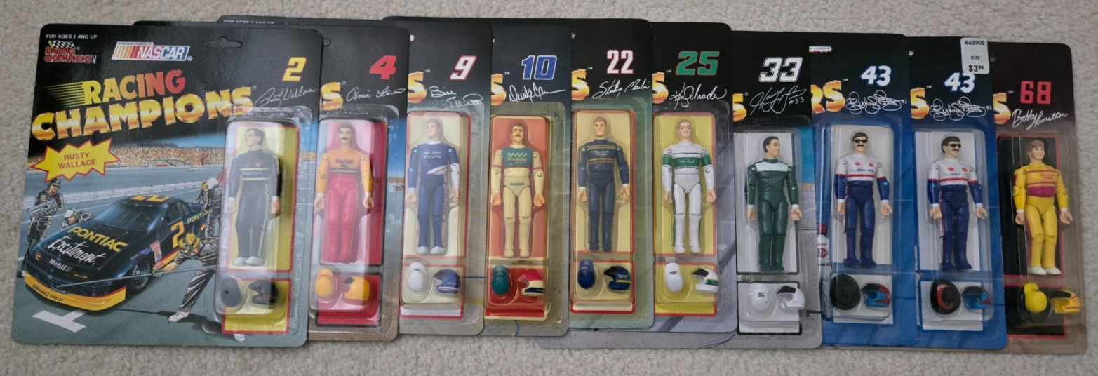 1991-92 Bundle of 10 NASCAR Racing Champions Superstars Action Figures New