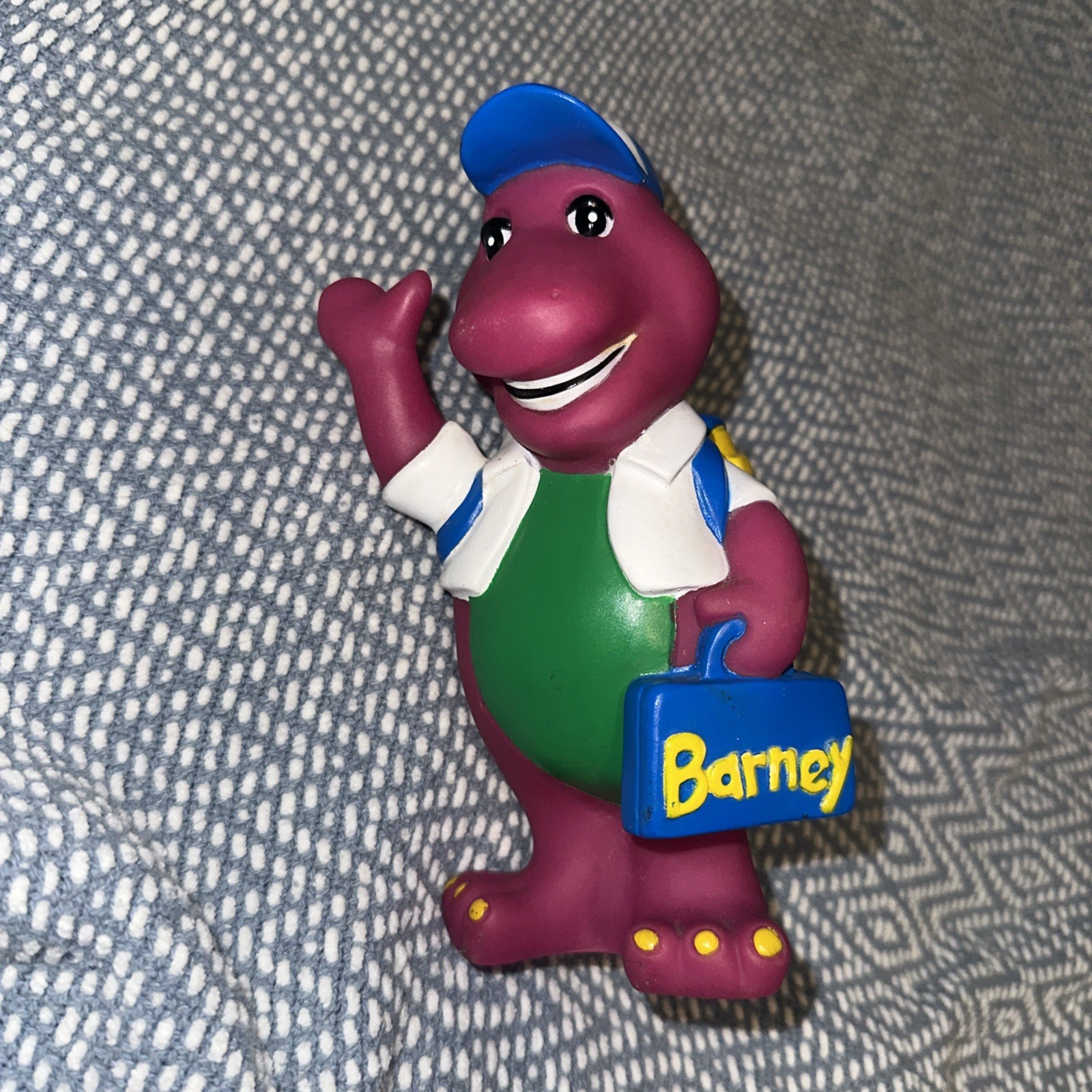 Vtg 1992 Lyons Group 7&Prime; Barney Purple Dinosaur Coin Piggy Bank Back to School