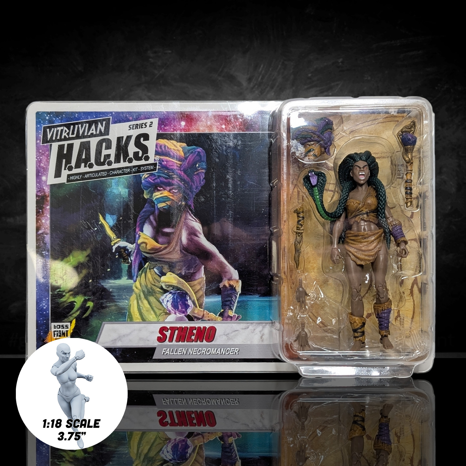 Vitruvian H.A.C.K.S. Action Figure: Stheno – Fallen Necromancer 1:18 Scale