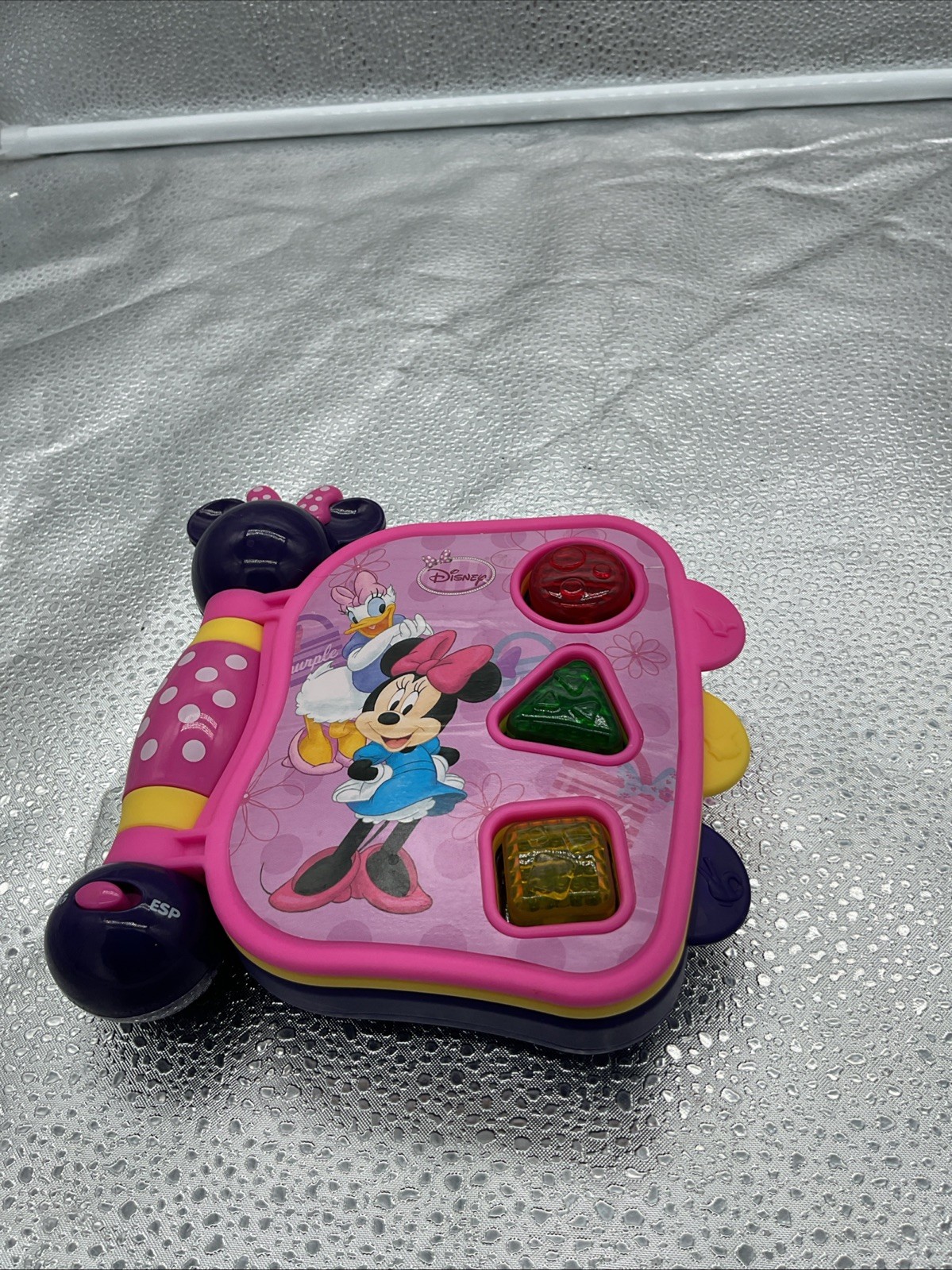 Minnie Mouse Pink Interactive Book Light Up Toy Spanish English Disney Hap-p-kid