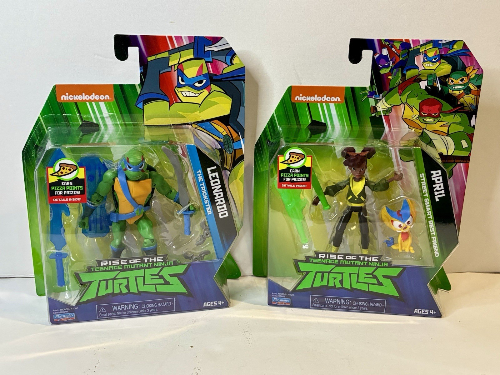2018 Teenage Mutant Ninja Turtles Rise of the TMNT Leonardo & April Lot of 2