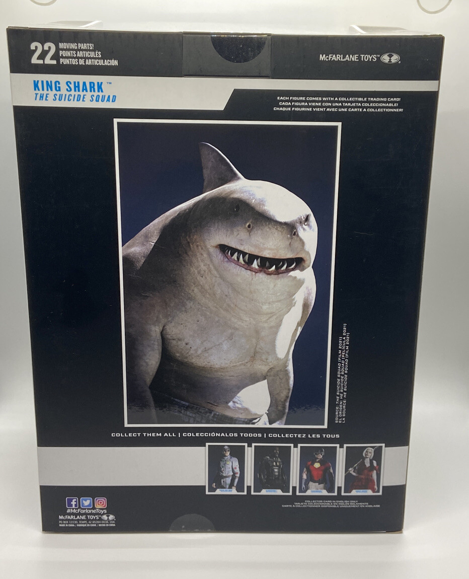 MCFARLANE MULTIVERSE KING SHARK FIGURE SUICIDE SQUAD GOLD LABEL MEGAFIG NANAUE