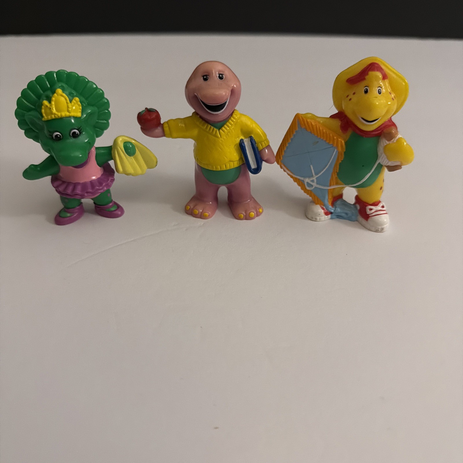 Barney & Friends Baby Bop BJ Dinosaur PVC Figures Playskool The Lyons Group Vtg
