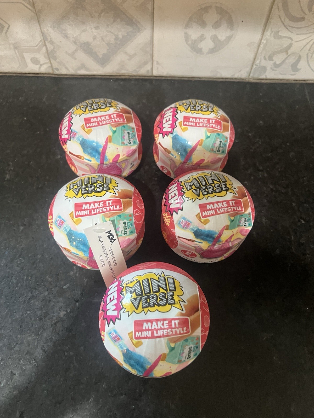 5 New MGA Mini Verse – Make It Mini Lifestyle – Home – Series 2 Lot Of 5 Balls