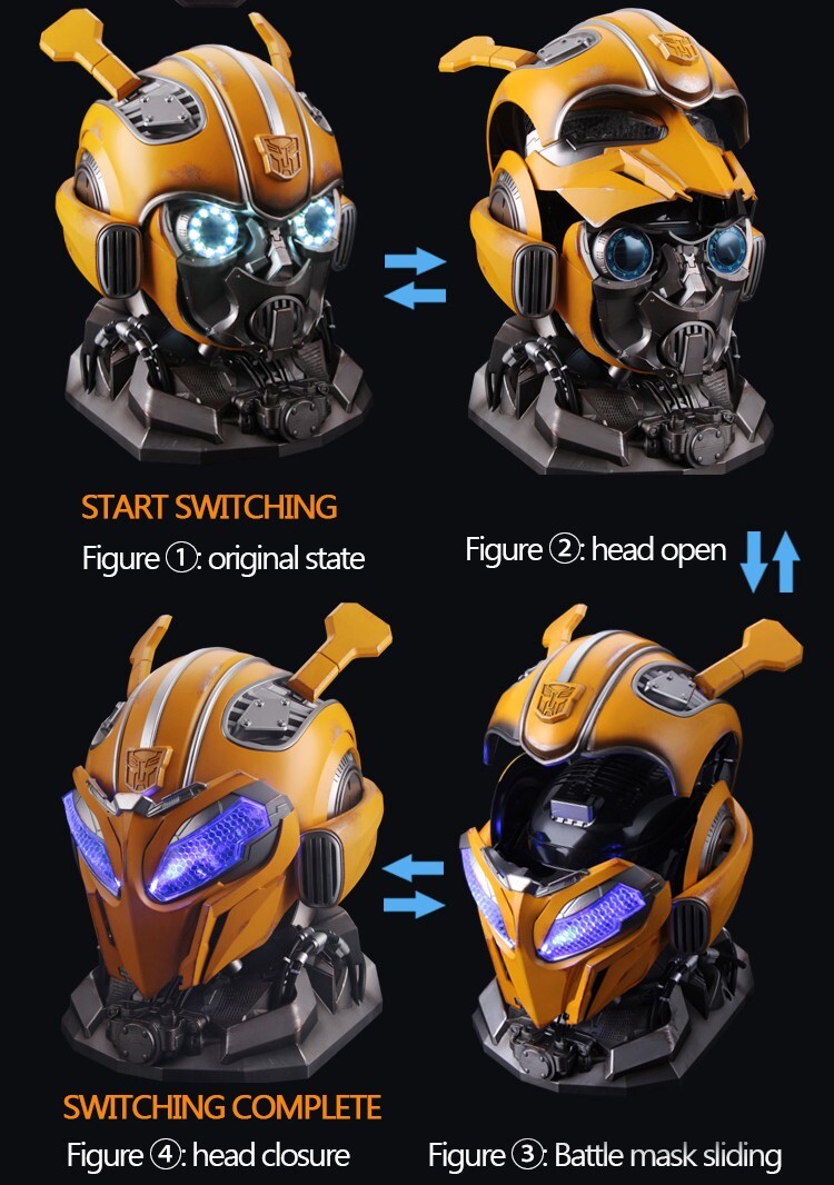 Killerbody Transforms Bumblebee 1:1 Electronic Remote & Voice Controlled Helmet