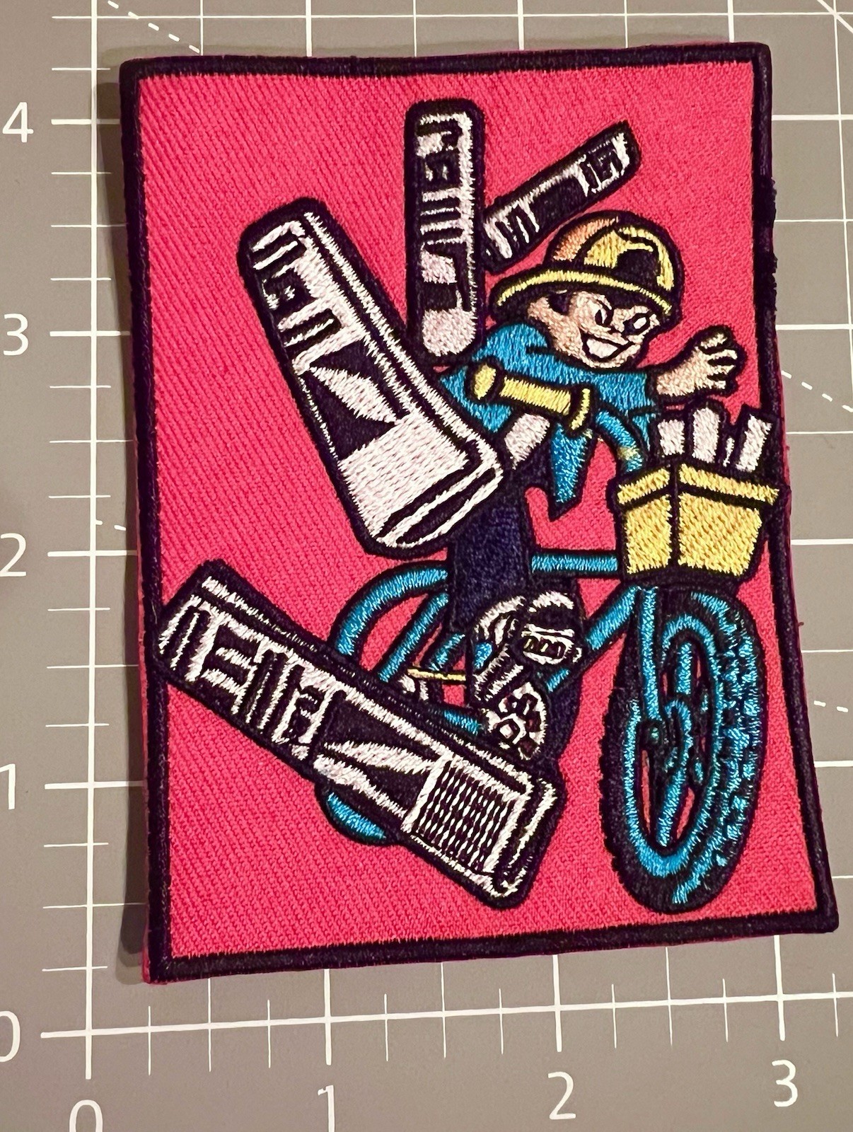 PAPERBOY embroidered game PATCH Paper Boy invaders 80s retro video logo title