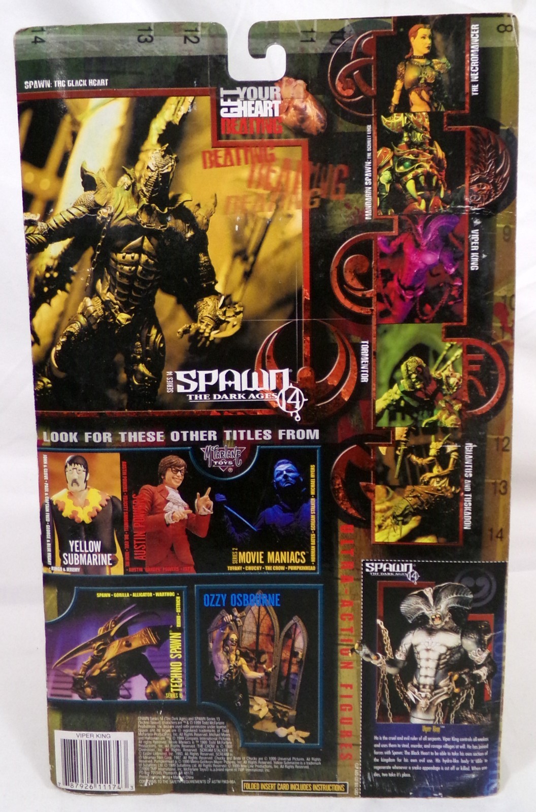1999 McFarlane Spawn The Dark Ages Series 14 Viper King 6&Prime; Scale Figure New
