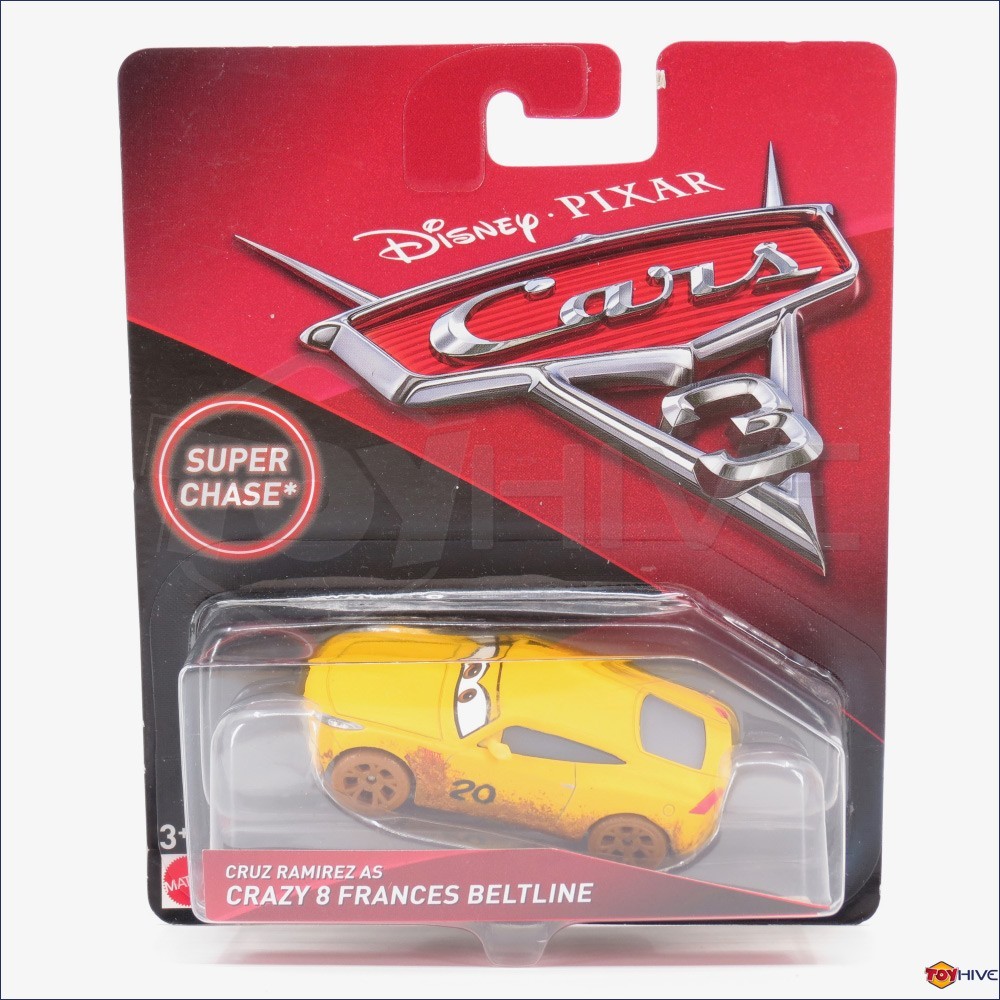 Disney Pixar Cars Cruz Ramirez as Crazy 8 Frances Beltline Super Chase by Mattel