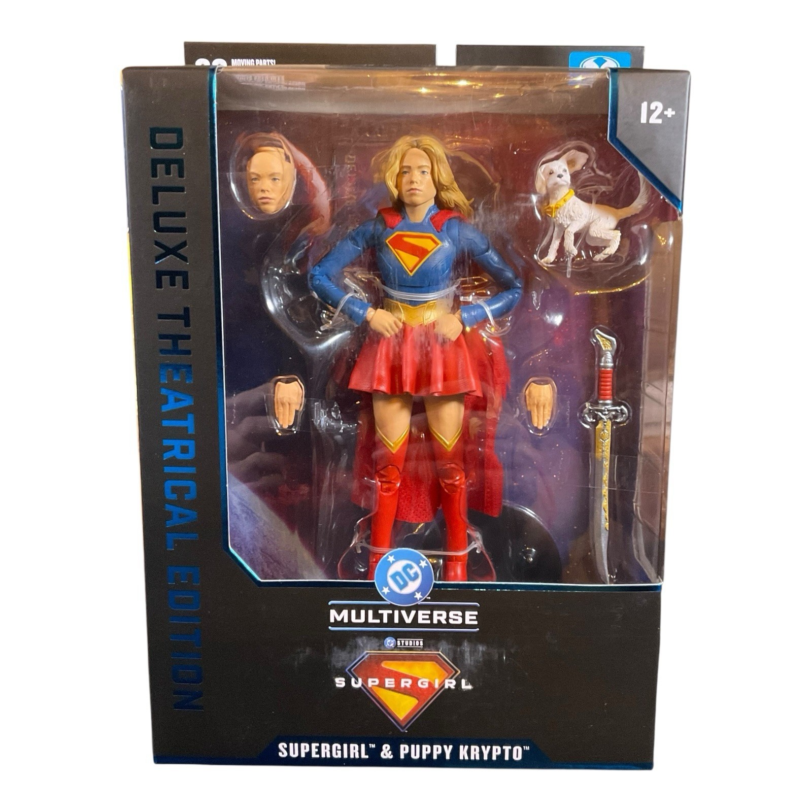 McFarlane Deluxe Theatrical Ed Supergirl & Baby Krypto Figure Movie New In Hand
