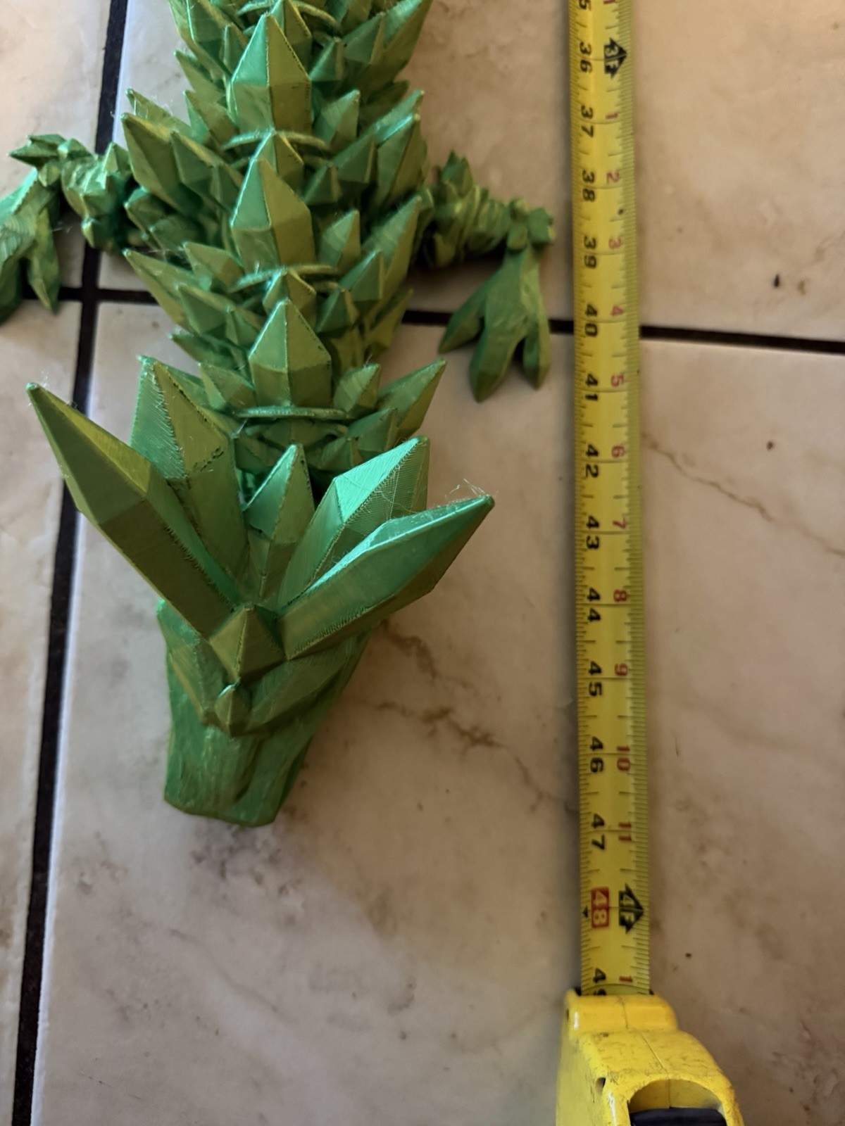 3D Printed Articulating Crystal Dragon Large 4 Feet Long!