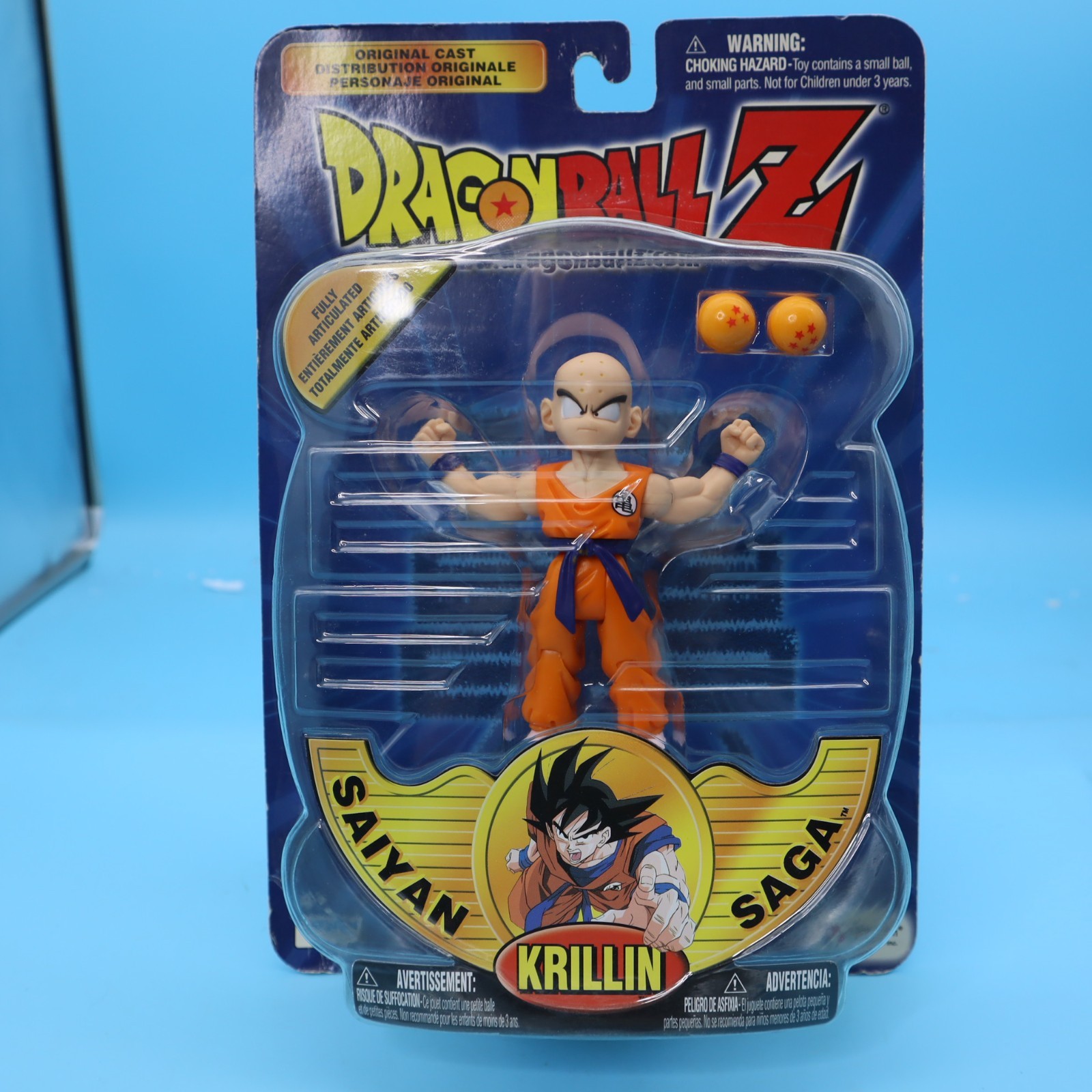 Dragon Ball Z Saiyan Saga, Krillin Action Figure 2000 Irwin Toy Figure VINTAGE