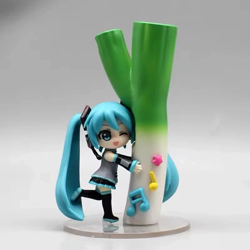10.5cm Hatsune Miku Kawaii Holding Welsh Onion Beautiful Girl Figure Anime Cute