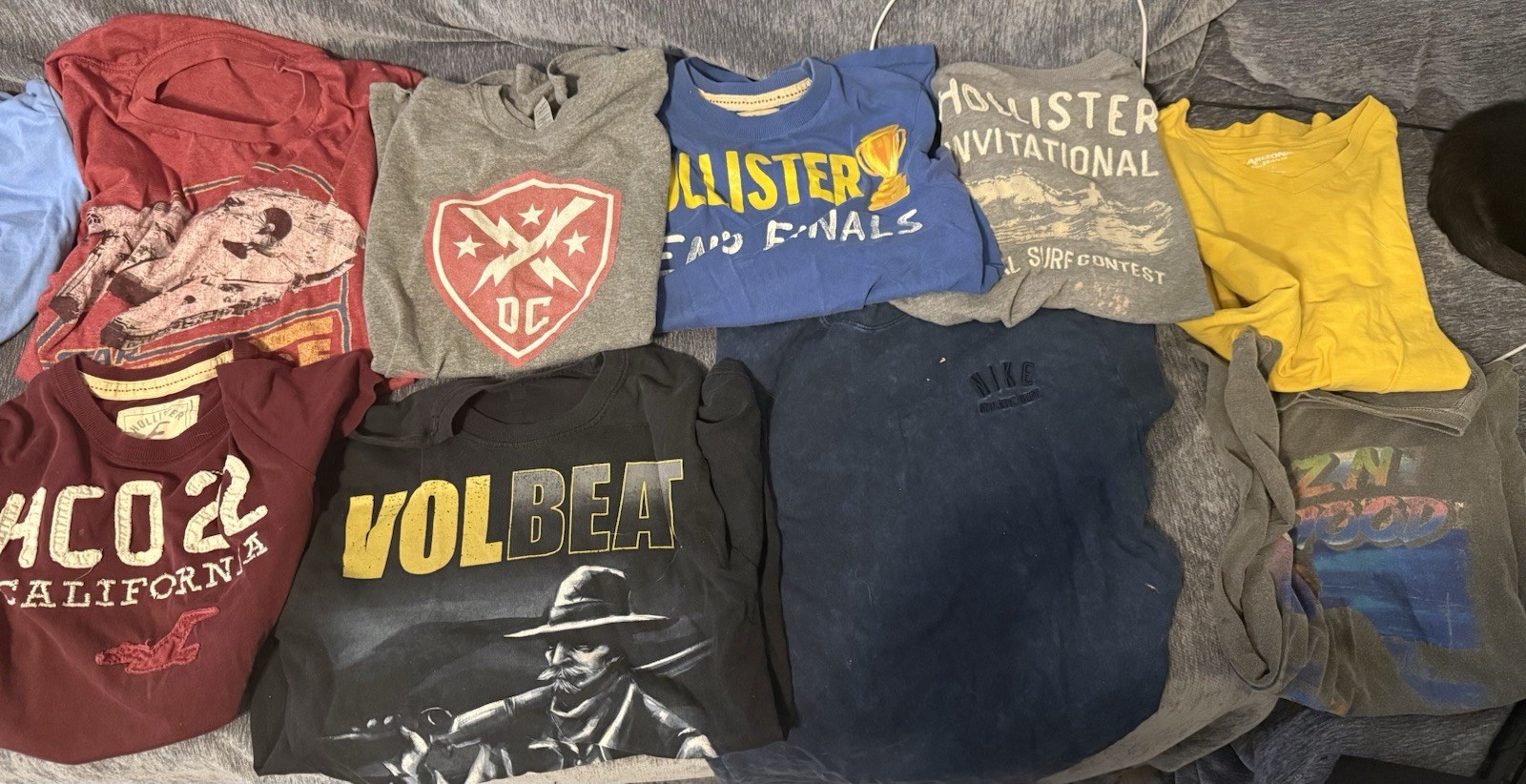 Mens Shirts Lot S And 1 M Hollister , Volbeat , Etc 9pc