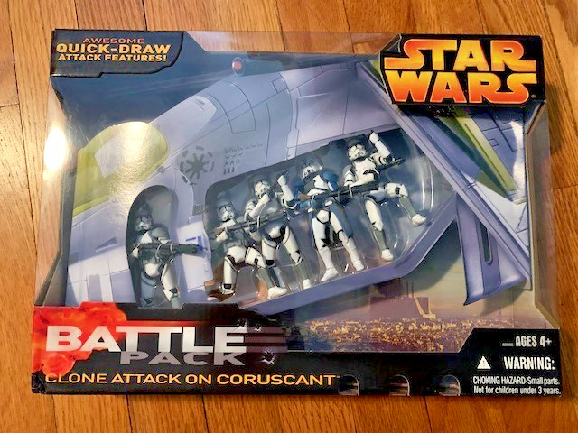 Star Wars Hasbro 2005 Cone Attack on Coruscant 5-pk Clone Troopers Target Excl
