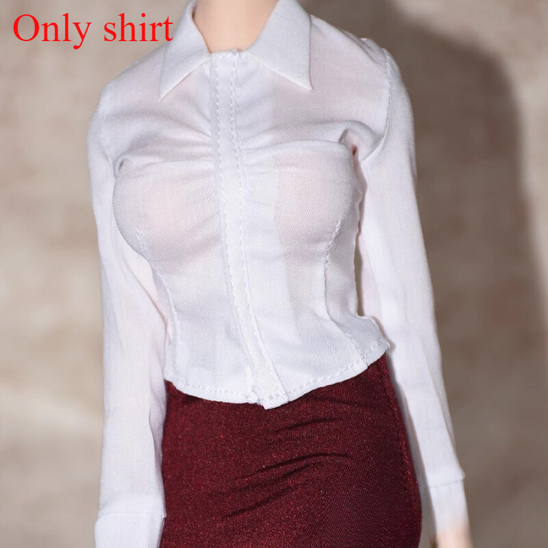 1PC 1:6 Scale White Shirt Clothes For Action Figure Body 12&Prime; Female Lady