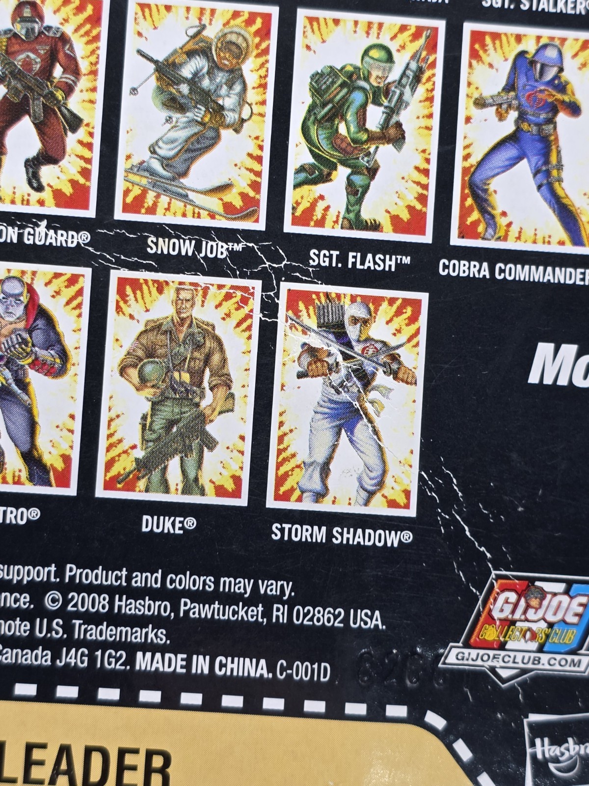 G.I. Joe 2008 Anniversary Cobra Commander Figure New Card Wear