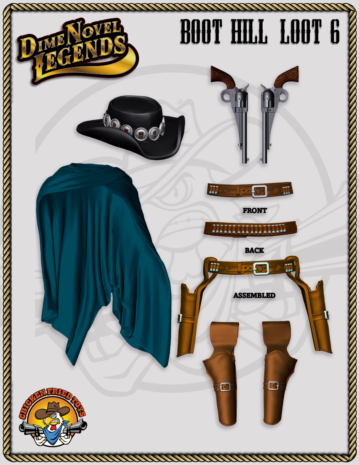 Dime Novel Legends 1:18 scale (4&Prime;) Boot Hill Loot pack #6
