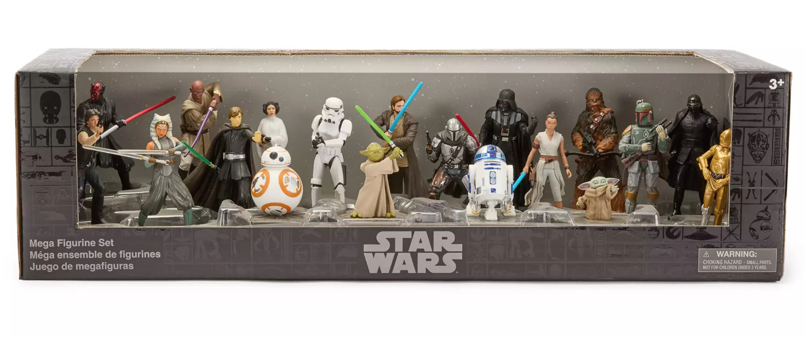 STAR WARS MEGA FIGURE SET 4.5&Prime; TALL SET OF 19 FIGURES NEW IN PACKAGE DARTH VADER