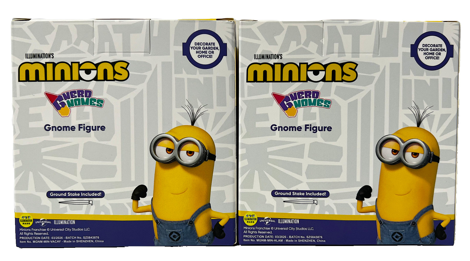 Set of 2 Illuminations Minions Gnome Figure 3&Prime; Collectible Nerd Gnomes 2026 NIB