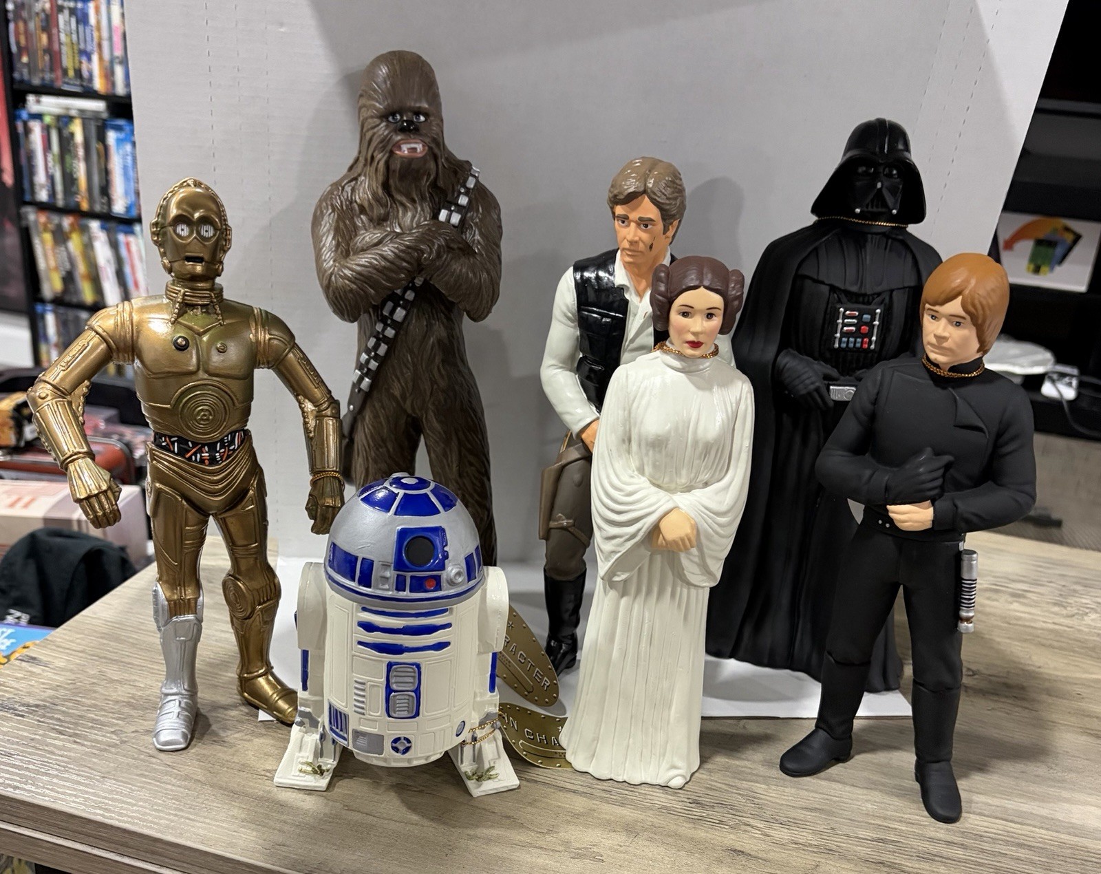 Lot of 7 Stars Wars Applause Vinyl Figures Suncoast Motion Picture Luke Vader R2