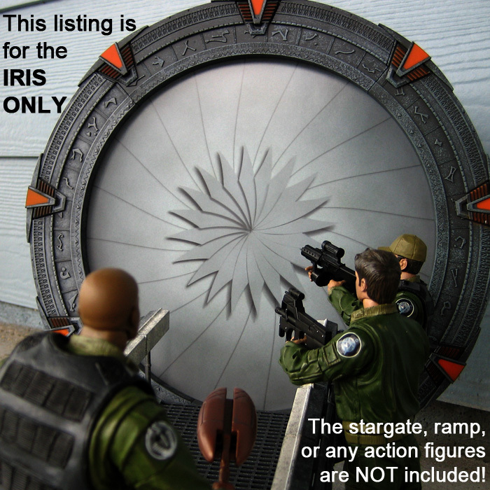 9.5 inch IRIS Photo Insert for DST Diamond Select SG-1 Stargate Closed Wormhole