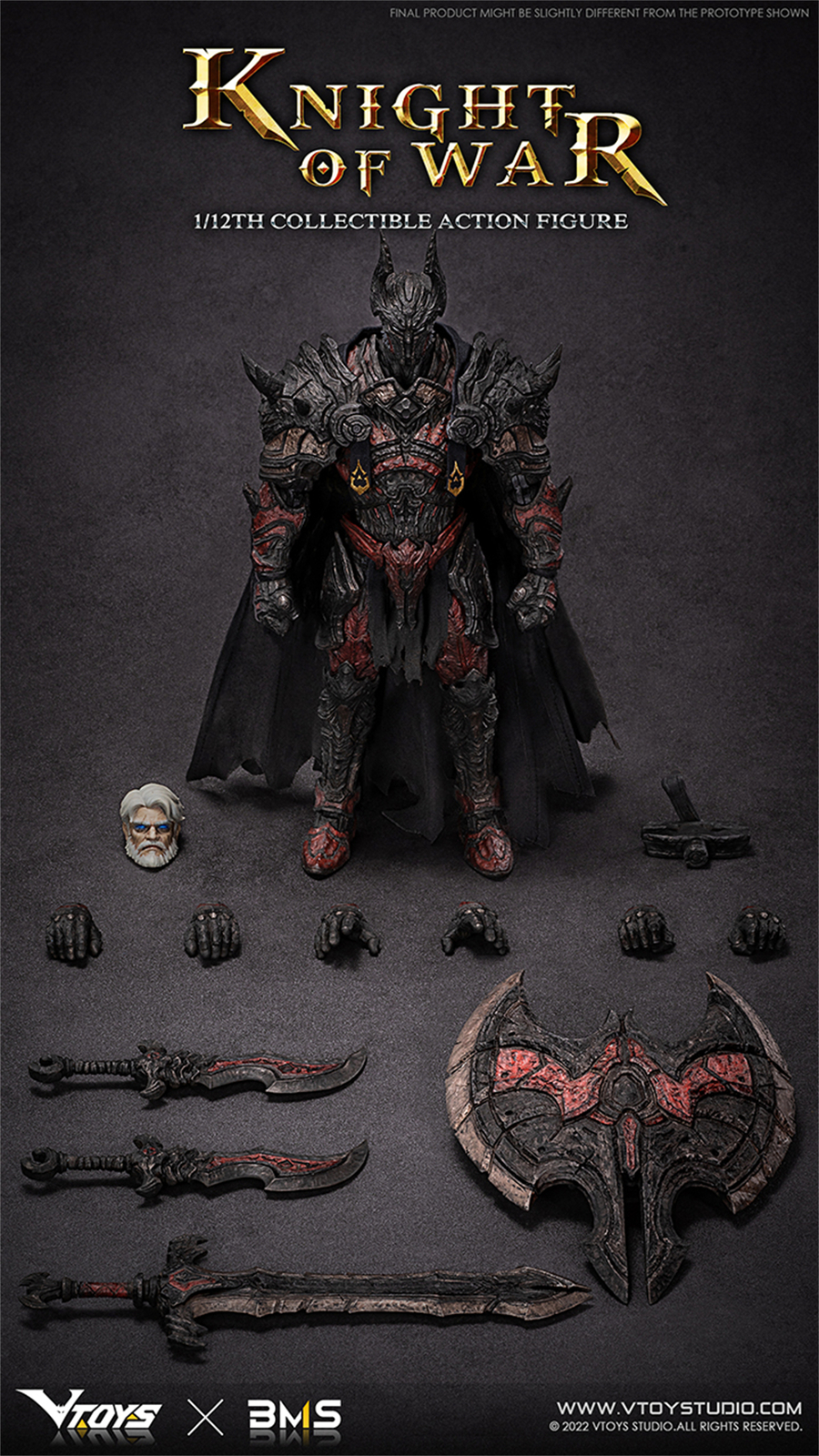 VTOYS X BMS VSD005 1/12 Knight of War The Merciless Action Figure