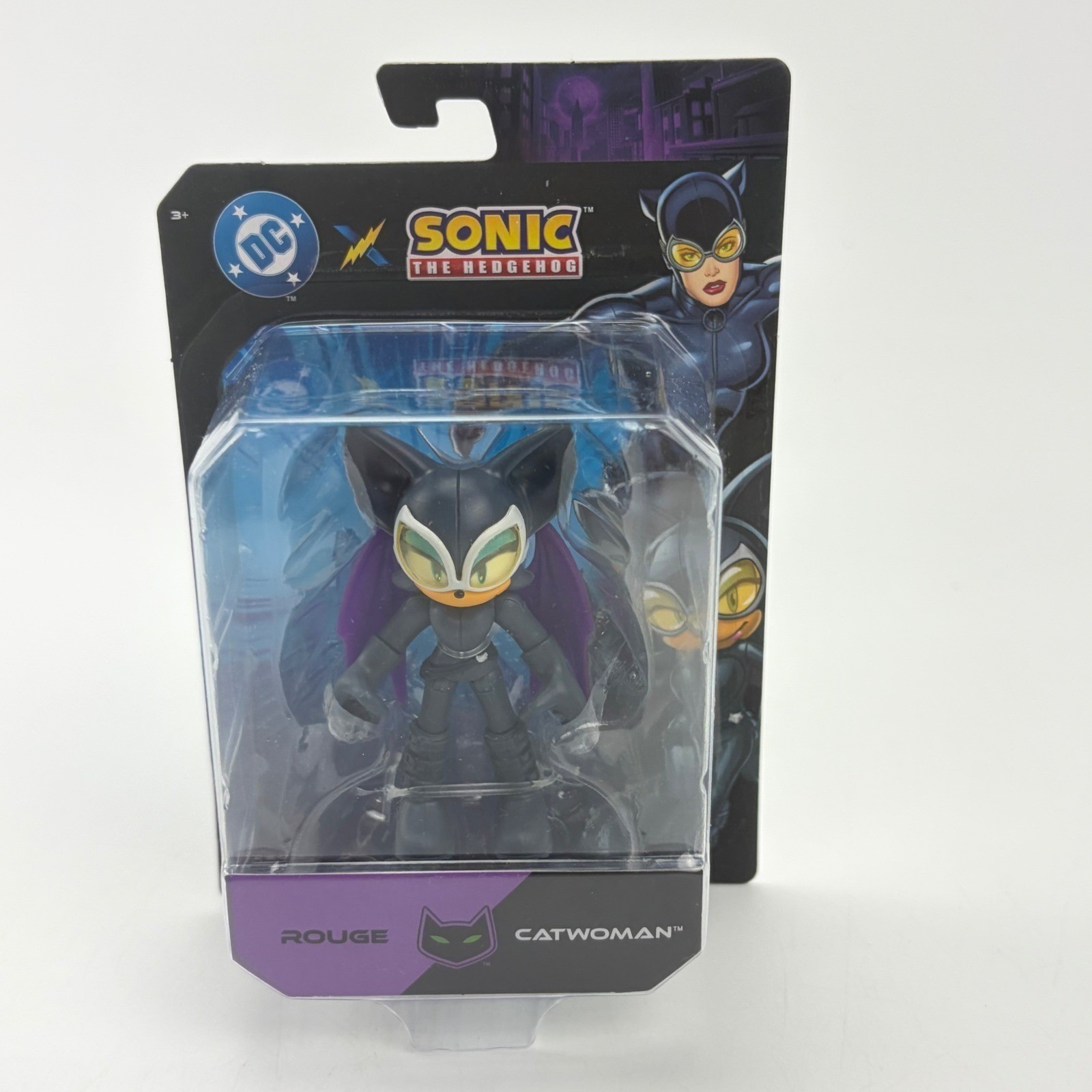 Jakks Pacific DC x Sonic the Hedgehog Rouge as Catwoman Figure 2.5&Prime; New