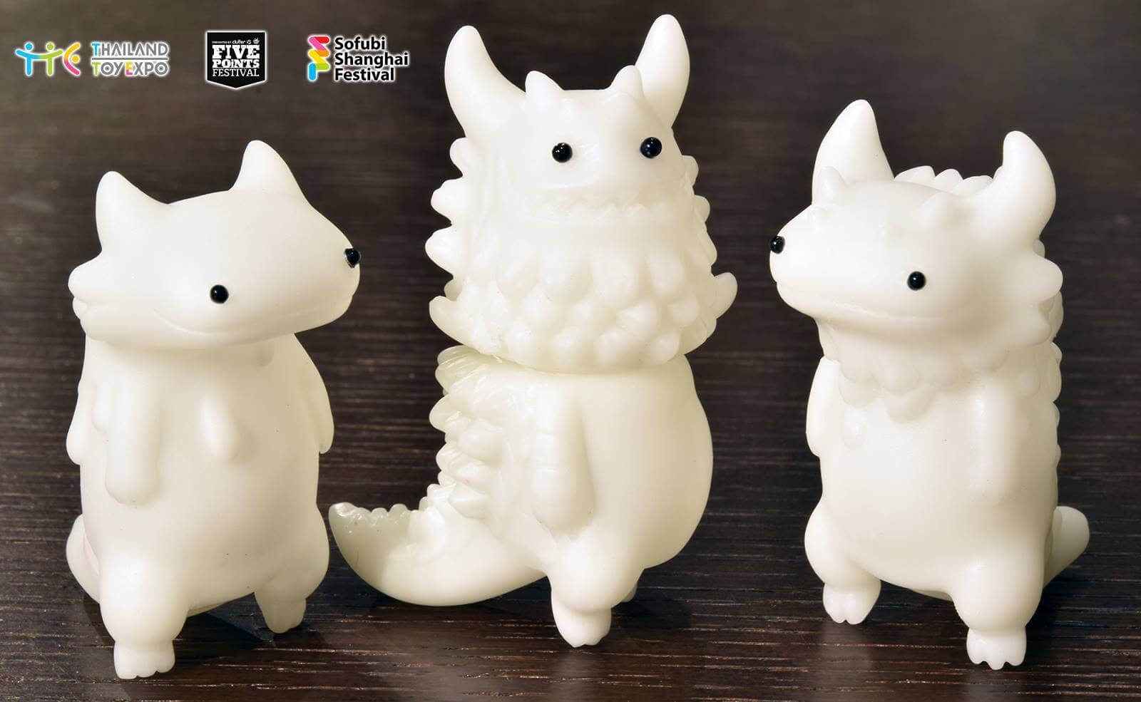 Shoko Nakazawa Set of 3 Mini Byron Rangeron Rangeas Vinyl Instinctoy Sofubi GID