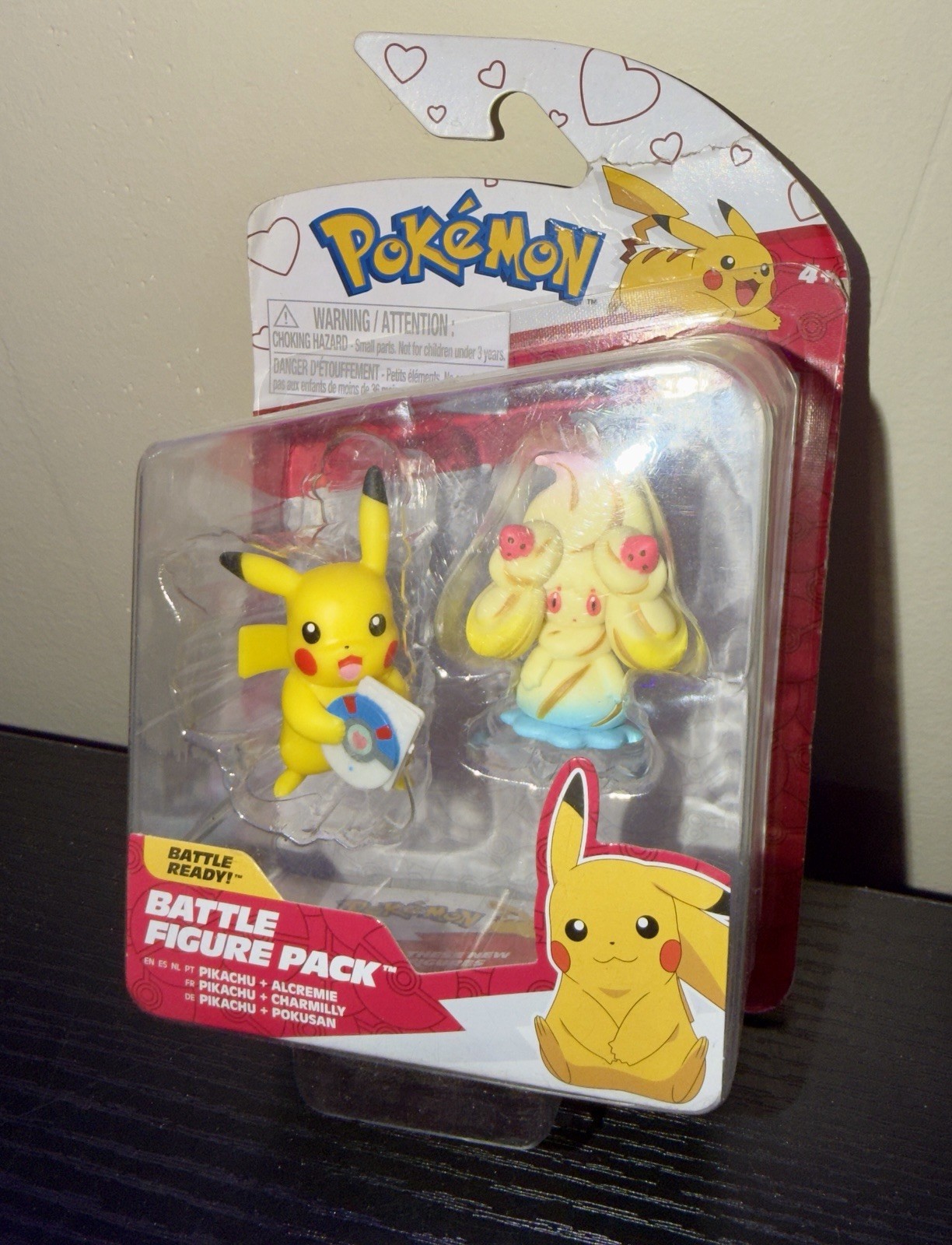 Jazwares Pokémon PIKACHU AND ALCREMIE Battle Ready Battle Figure Pack Valentine