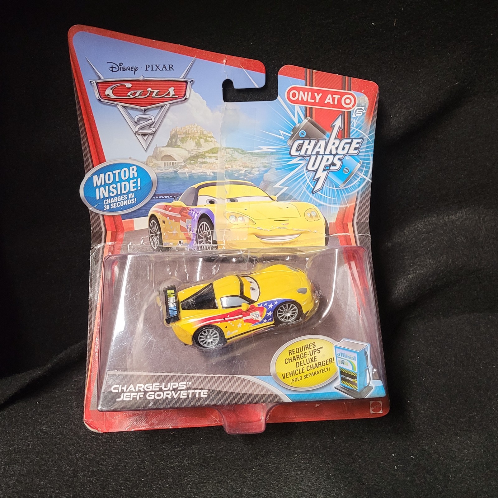 Disney Pixar Cars 2 Charge Ups Jeff Corvette Nigel Gearsley Shu Todoroki Max
